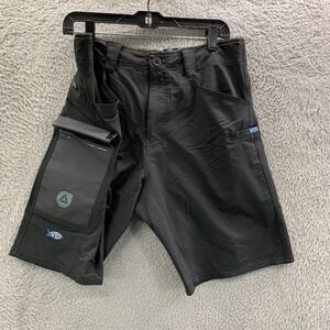 Aftco Shorts Mens Size 32 Black Waterproof Black